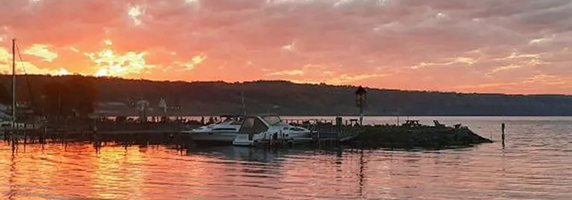 Sunset over Cayuga Lake