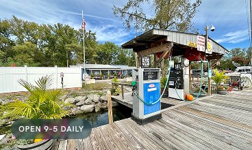 Public gas dock, open 9-5 daily